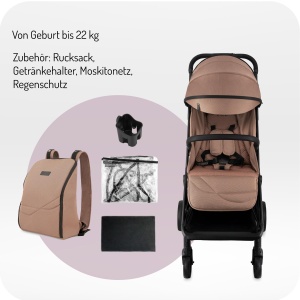 Carucior pliabil MoMi ANDREA cu functie de inclinare, 22 kg, 7 kg - Img 3