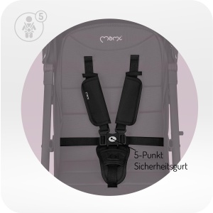 Carucior pliabil MoMi ESTELLE pentru copii, 15 kg, usor, cu functie de culcare - Img 6