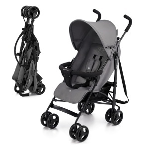 Carucior sport Kinderkraft TIK, 6.5kg, gri, cu roti pivotante