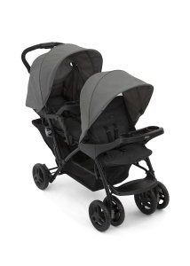 Carucior tandem Graco Stadium Duo, 2 locuri, Titanium, pentru copii 0-3 ani