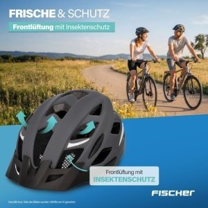 Casca de bicicleta FISCHER Urban Levin, SM, 52-59 cm, gri, cu sistem de iluminare - Img 8