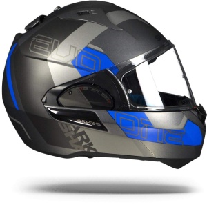 Casca moto SHARK EVO-ONE 2 SLASHER MAT AKB, Policarbonat, AnthraciteAlbastru, XS - Img 4