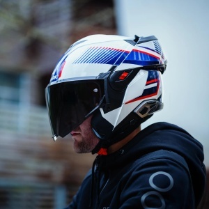 Casca moto Shark OXO SPEED-TECH, modulara, argintieneagra, marimea L - Img 6