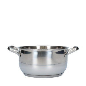 Caserola din inox Lagostina 18 cm, cu manere ergonomice, finisaj lucios