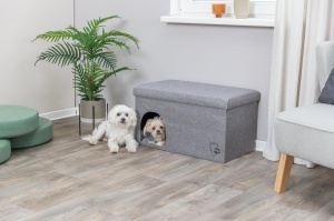Caserola pentru pisici TRIXIE Kimy, 72 x 40 x 40 cm, culoare gri deschis - Img 7