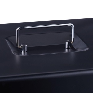 Caseta de bani Relaxdays, 3 cifre, cu suport monede, 8.5x30.5x25 cm, negru - Img 7