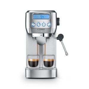 CASO EspressoGourmet Crema - Aparat de portafiltru, espressor, cu spumant de lapte, espresso, cappuccino, portafiltru din otel inoxidabil, pompa ULKA de 20 bari, aparat de cafea pudra de cafea, tampoane ESE - Img 1