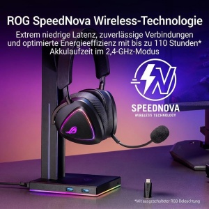 Casti audio ASUS ROG Delta II wireless RGB, 50mm, 110 ore autonomie - Img 3