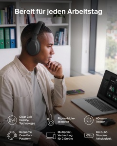 Casti audio Belkin SoundForm Adapt, wireless, cu microfon, negru - Img 2