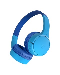 Casti audio Belkin SoundForm Mini, wireless, cu microfon, protectie auz, albastru