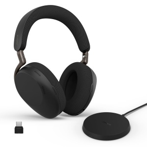 Casti audio Bluetooth Jabra Evolve3 85, cu microfon, ANC adaptiv, autonomie 25 ore, Negru