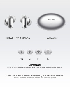 Casti audio HUAWEI FreeBuds Neo, 40 ore autonomie, IP55, argintii - Img 8
