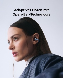 Casti audio HUAWEI FreeClip 2 Bluetooth, Negru, cu 38 ore autonomie - Img 3