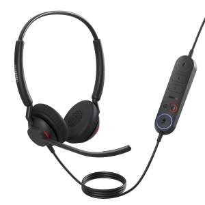 Casti audio Jabra Engage 40, cablu USB-A, stereo, cu microfoane anti-zgomot, negru