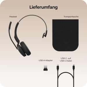 Casti audio Jabra Evolve3 45 Mono cu microfon, Bluetooth, USB-A, confort sporit - Img 9