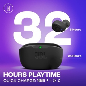 Casti audio JBL Wave Buds, bass puternic, 32 ore autonomie, negru - Img 5