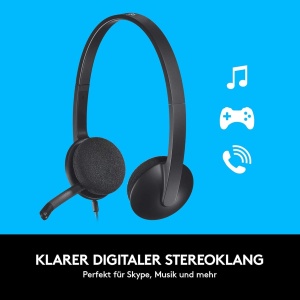 Casti audio Logitech H340 cu microfon, USB, 1.8m, negru - Img 3