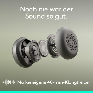 Casti audio Logitech Zone Wireless 2 ES cu ANC, Bluetooth, Grafit - Img 3