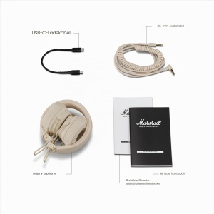 Casti audio Marshall Major V, 100 ore autonomie, design robust, culoare crema - Img 8