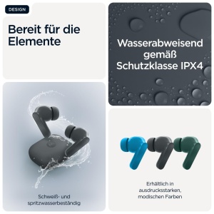 Casti audio Motorola moto buds bass Bluetooth, sunet puternic, design rezistent la apa - Img 7