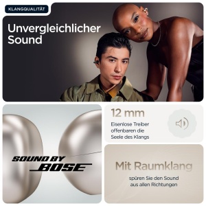 Casti audio Motorola Moto Buds Loop cu sunet Bose, incarcare wireless, Swarovski, French Oak - Img 4