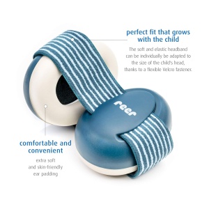 Casti audio pentru bebelusi SilentGuard, protectie fonica, usoare, albastre - Img 2