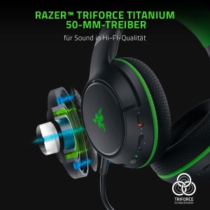 Casti audio Razer Kaira Pro, wireless, 50mm, negru-verde - Img 2