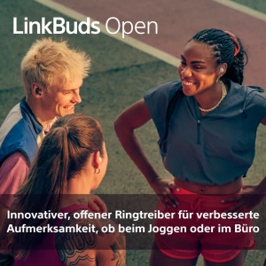 Casti audio Sony LinkBuds Open, design deschis, rezistente la apa, 22h autonomie, negru - Img 4
