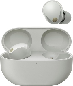 Casti audio Sony WF-1000XM5, Noise Cancelling, Bluetooth, Argintii
