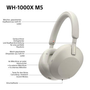 Casti audio Sony WH-1000XM5 cu Noise Cancelling, 30 ore autonomie, negru - Img 9
