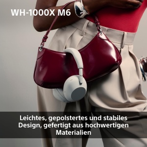 Casti audio Sony WH-1000XM6 cu Noise Cancelling, 40 ore autonomie, argintii - Img 7