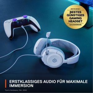 Casti audio SteelSeries Arctis Nova 1P, Surround Sound 360, Alb - Img 3