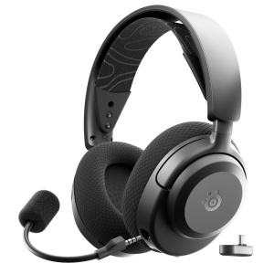 Casti audio SteelSeries Arctis Nova 3P Wireless, 40 ore autonomie, Negru