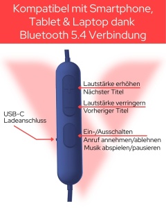 Casti audio Verbatim TruSound Pro ENC cu Bluetooth 5.4, 110h autonomie, gri - Img 3