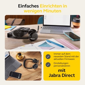 Casti Bluetooth Jabra Evolve2 65 Flex Negru cu ANC si tehnologie ClearVoice - Img 4