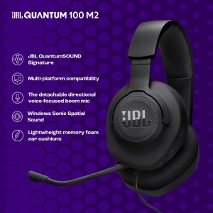 Casti gaming JBL Quantum 100M2, sunet QuantumSOUND, microfon detasabil, negru - Img 3