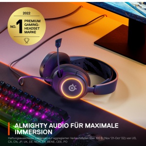 Casti gaming SteelSeries Arctis Nova 3 Hi-Fi 360deg Surround Sound RGB Microfon ClearCast Gen 2 - Img 4