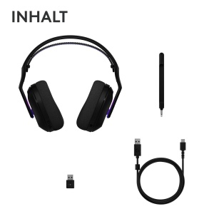 Casti Gaming Wireless Logitech G522 LIGHTSPEED Negru RGB Bluetooth USB-C - Img 9