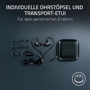 Casti in-ear Razer Moray Design Ergonomic Sunet Hi-Fi Negru - Img 7