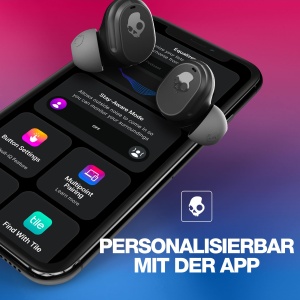 Casti intraauriculare fara fir Skullcandy Mod durata de viata a bateriei de 34 de ore micro compatibile cu dispozitive iPhone Android si Bluetooth - N - Img 3
