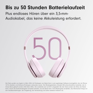 Casti wireless Beats Solo 4 Bluetooth 50 ore autonomie Cloud Pink - Img 3