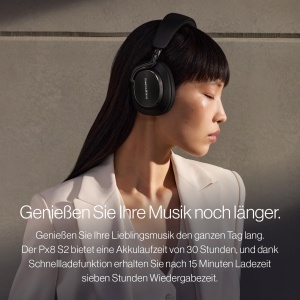 Casti wireless Bowers Wilkins Px8 S2 Noise-Cancelling Bluetooth Onyx Negru - Img 5