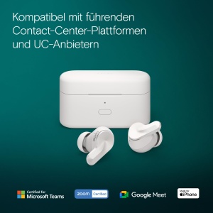 Casti wireless EPOS Adapt E1 Hybrid ANC Bluetooth Multi-Point IPX5 Alb - Img 4