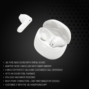 Casti wireless JBL Tune Flex 2 Bluetooth Noise-Cancelling 48h autonomie Negru - Img 3