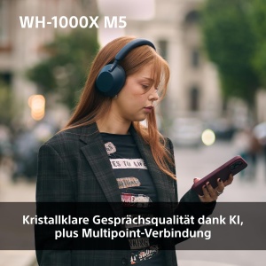 Casti wireless Sony WH-1000XM5 Midnight Blue Noise Cancelling Bluetooth 30 ore autonomie - Img 7