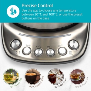 Cazan electric Nedis KAWK8000WIFI - 1,7 l, 2200 W, inox - Img 3