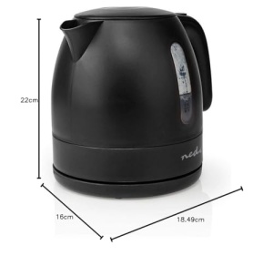Ceainic - 1,0 l - Plastic - Negru - Pivotant 360 de grade - Element de incalzire ascuns - Controler Strix - Protectie la fierbere uscata - Img 8