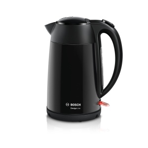 Ceainic fara fir Bosch DesignLine TWK3P423 Ceainic fara fir DesignLine, turnare fara stropire, indicator ceasca, indicator nivel apa, protectie la supraincalzire, 1,7 L, 2400 W, negru - Img 1