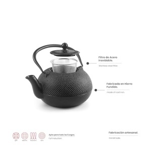 Ceainic IBILI din fier durificat 072L interior emailat compatibil inductie - Img 2