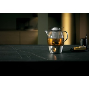 Ceainic WMF SmarTea cu set incalzitor de ceainic 3 bucati, otel inoxidabil Cromargan, ceainic din sticla 1l cu insertie pentru strecuratoare si incalzitor, poate fi spalat in masina de spalat vase - Img 2